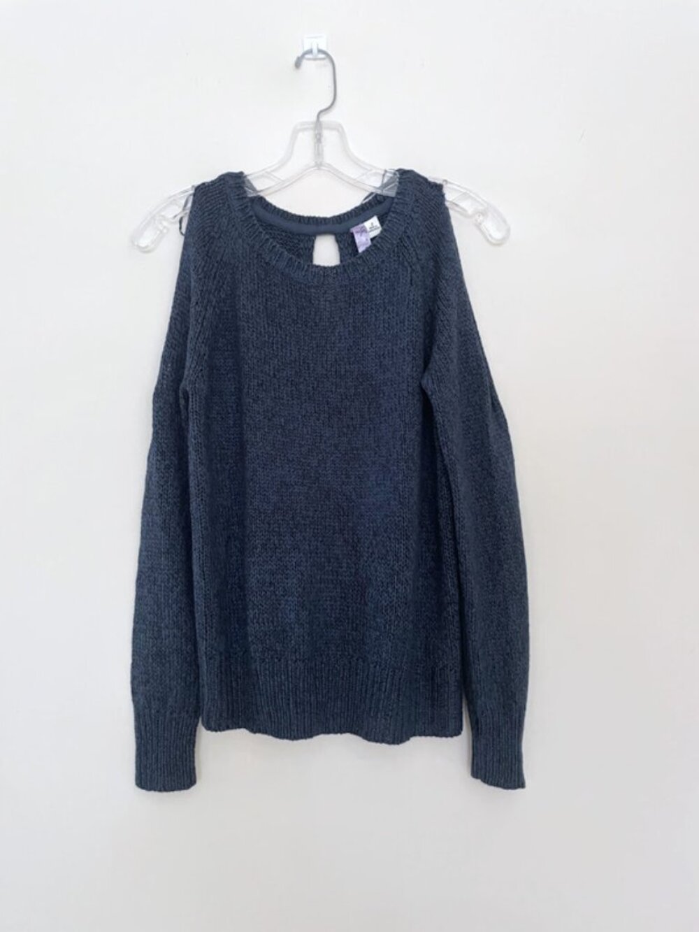 alya. Knit Open Back Sweater With Slits On Arms